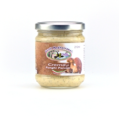 Deliziosa crema ai funghi porcini,  ideale per accompagnare i tuoi primi e per arricchire i tuoi secondi, trova facile abbinamento su molti formaggi.