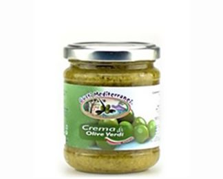 crema di olive verdi: Ideale per la preparazione di antipasti, da spalmare su bruschette. Può essere utilizzato anche come condimento di primi e secondi piatti.