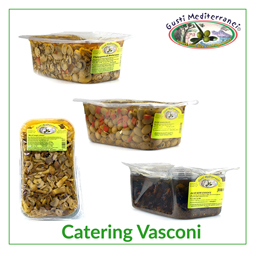 Denominata “catering vasconi” è la linea in vasconi delle nostre specialità pensata per le attività o per l’organizzazione di catering.
